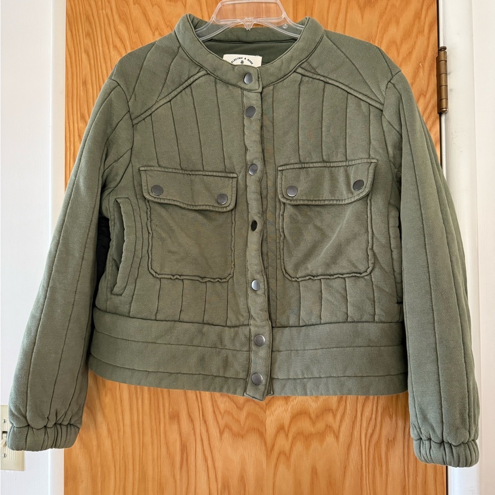 Olive Green Quilted Women's Jacket